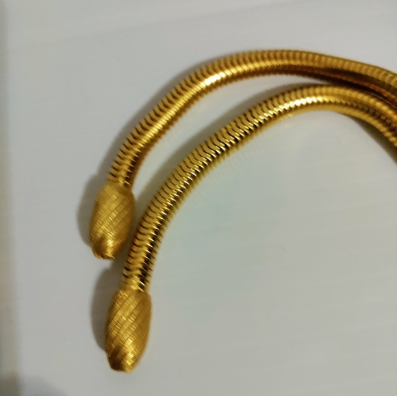 Christian Dior Vintage Gold Metal Tassel Belt Signed main image 6